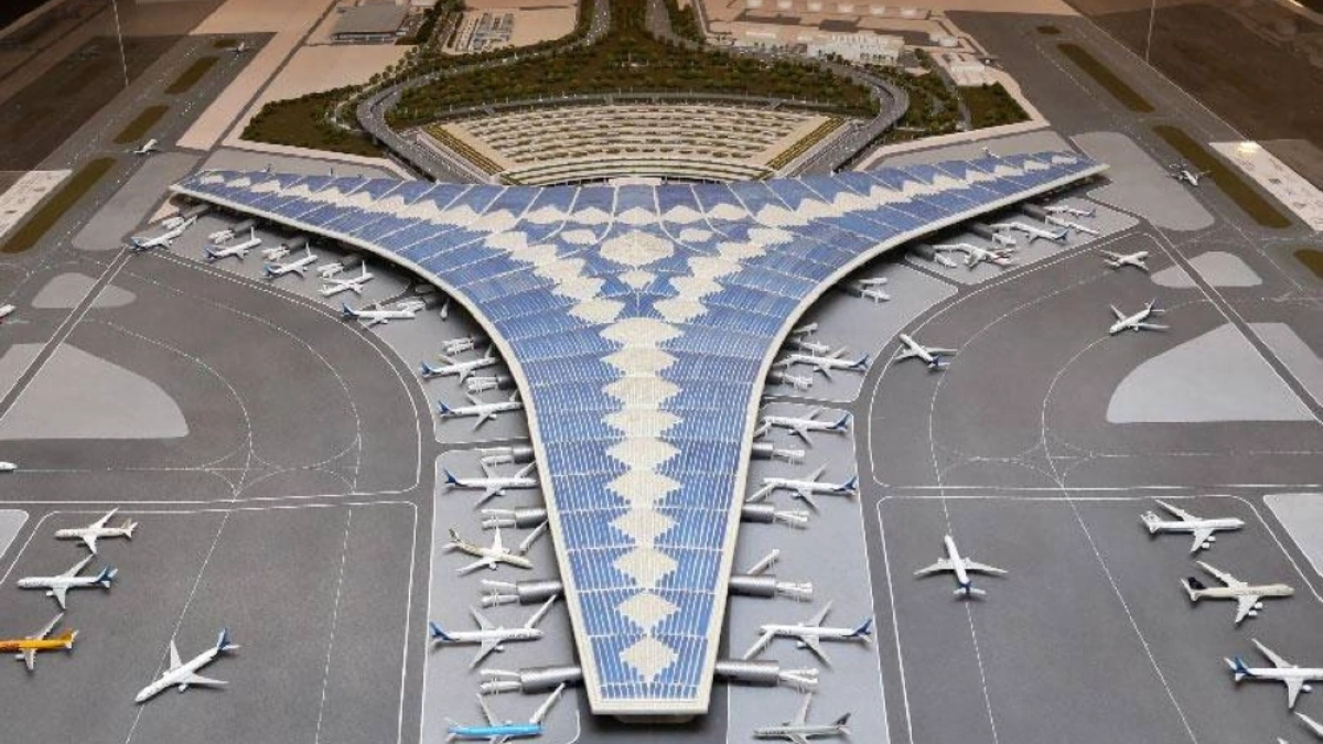 النموذج الهيكلي مبنى الركاب الجديد (T2) في مطار الكويت الدولي النموذج الهيكلي مبنى الركاب الجديد (T2) في مطار الكويت الدولي